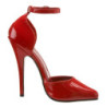 Rosso Vernice 15 cm DOMINA-402 scarpe décolleté con tacchi bassi