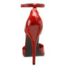 Red Shiny 15 cm DOMINA-402 Pumps with low heels