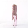 Rosa rhinestones 20 cm FLAMINGO-1020CHRS pleaser high heels ankle boots
