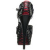 Nero Rosso 15 cm DELIGHT-660FH Corsetto Calzature Tacchi Alti