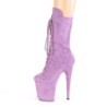 Vegan suede 20 cm FLAMINGO-1050FS Exotic pole dance boots in purple