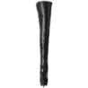Black Leatherette 15 cm DELIGHT-3050 Platform Thigh High Boots