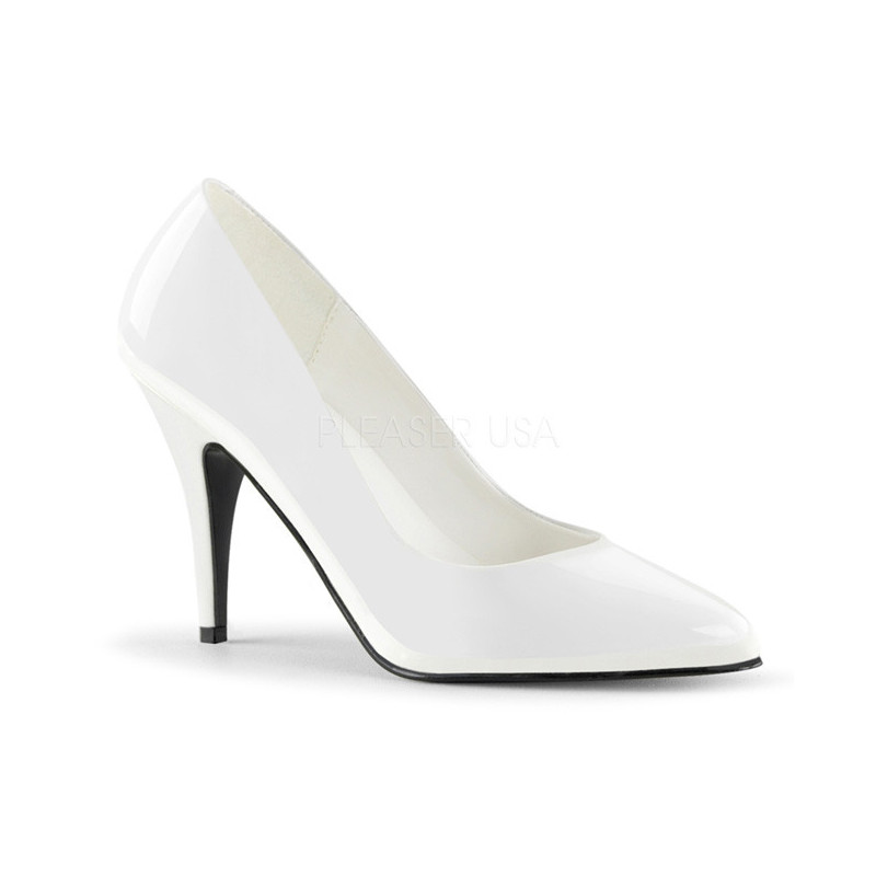 Bianco Vernice 10 cm VANITY-420 scarpe décolleté a punta elegante