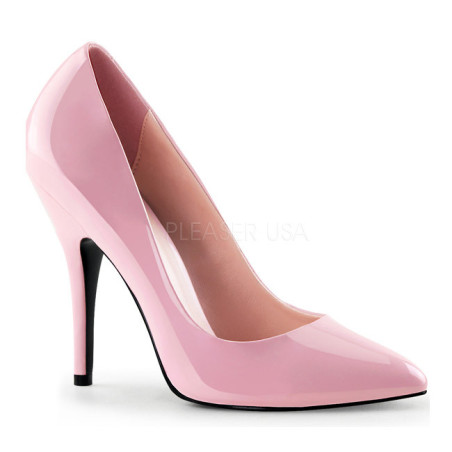 Pink Shiny 13 cm SEDUCE-420 pointed toe pumps high heels