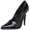 Black Shiny 13 cm SEDUCE-420 pointed toe pumps high heels