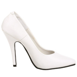 Bianco Vernice 13 cm SEDUCE-420 scarpe décolleté a punta