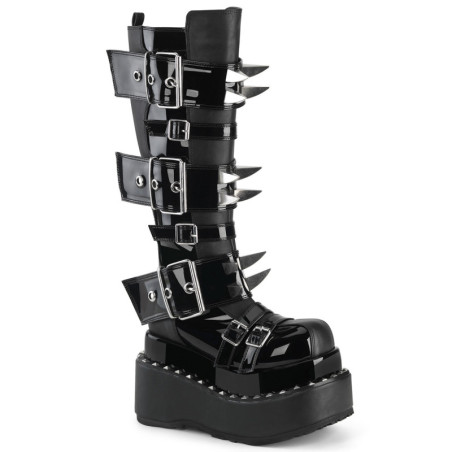 Patent 11,5 cm BEAR-215 emo boots pyramid platform in black