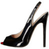 Neri slingback tacco alto con scarpe 13 cm SEXY-08