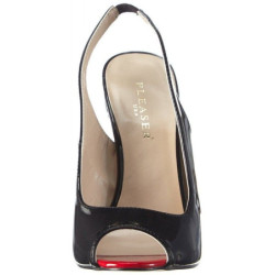Neri slingback tacco alto con scarpe 13 cm SEXY-08