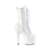 ADORE-1040WRHG - 18 cm platform stivaletti tacchi alti ologramma bianche
