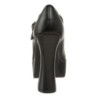 Nero Ecopelle 13 cm DOLLY-50 Mary Jane Plateau Scarpe Décolleté