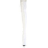 Verniciata bianchi 20 cm FLAMINGO-3850 stivali sopra il ginocchio con lacci