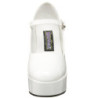 White Shiny 11 cm MARYJANE-50 Mary Jane Platform Pumps