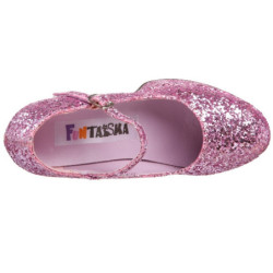 Rosa Scintillare 11 cm MARYJANE-50G Scarpe Décolleté Mary Jane