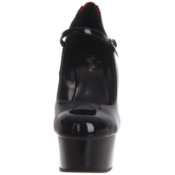 Rosso Nero 15,5 cm DELIGHT-687FH Mary Jane Scarpe Décolleté
