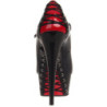 Rosso Nero 15,5 cm DELIGHT-687FH Mary Jane Scarpe Décolleté