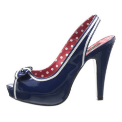 Blue 11,5 cm vintage BETTIE-05 Womens Shoes with High Heels