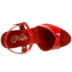 Rosso Trasparente 15 cm CAPTIVA-609 Plateau Tacchi Alti a Spillo