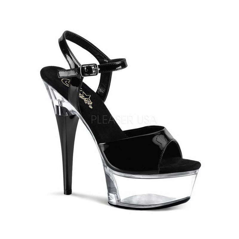 Nero Trasparente 15 cm CAPTIVA-609 Plateau Tacchi Alti a Spillo