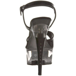 Black Transparent 15 cm CAPTIVA-609 High Heels Platform