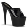 Nero Vernice 18 cm ADORE-701 Plateau Mules Alte