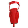 Rosso Vernice 15 cm Pleaser KISS-209 Tacchi Alti Plateau