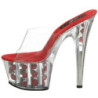 Rosso Trasparente 18 cm ADORE-701FL Plateau Mules Alte