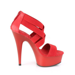 Red elasticated band 15 cm DELIGHT-669 pleaser women's shoes