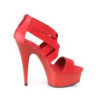 Red elasticated band 15 cm DELIGHT-669 pleaser women's shoes
