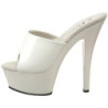 Bianco Vernice 15,5 cm KISS-201 Plateau Mules Alte