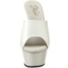 Bianco Vernice 15,5 cm KISS-201 Plateau Mules Alte