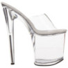 Transparent 20 cm FLAMINGO-801 Platform High Heel Mules