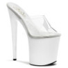 Bianco Trasparente 20 cm FLAMINGO-801 Pantofole Tacco Alto Donna