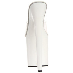 Bianco Trasparente 20 cm FLAMINGO-801 Pantofole Tacco Alto Donna