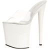 Bianco Trasparente 20 cm FLAMINGO-801 Pantofole Tacco Alto Donna