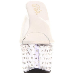 Clear Rhinestone Platform 18 cm STARDUST-701 Women Mules Shoes