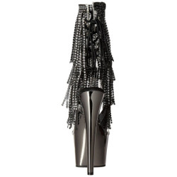 Gray 18 cm ADORE-1017RSF womens fringe ankle boots high heels