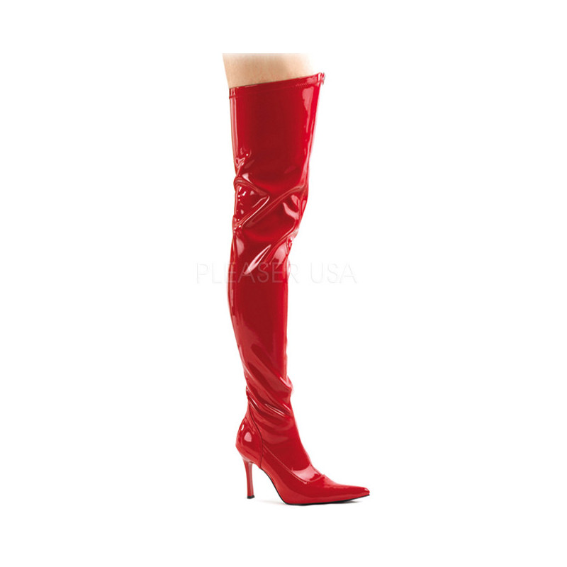 Red Shiny 9,5 cm LUST-3000 overknee high heel boots