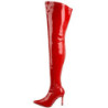 Red Shiny 9,5 cm LUST-3000 overknee high heel boots
