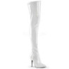 White Shiny 13 cm SEDUCE-3000 overknee high heel boots