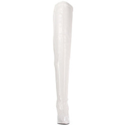 Bianco Vernice 13 cm SEDUCE-3000 stivali overknee tacco alto