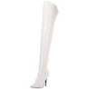 White Shiny 13 cm SEDUCE-3000 overknee high heel boots