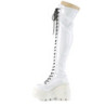 White Patent 11,5 cm SHAKER-374 overknee boots with laces