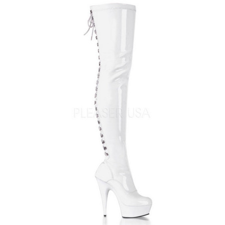 Bianco Verniciato 15,5 cm DELIGHT-3063 Plateau Stivali Alti