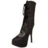 Black Glitter 14,5 cm Burlesque TEEZE-31G Platform Pumps Shoes