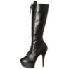Black Pu 15,5 cm DELIGHT-2023 Platform Knee Boots