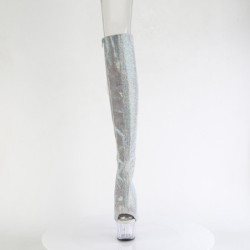 Strass ADORE 18 cm open toe stivali sopra il ginocchio con stringati