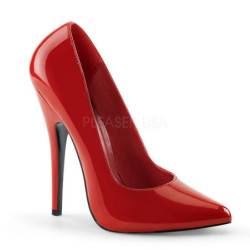 Red Shiny 15 cm DOMINA-420 pointed toe high heel stilettos