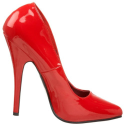 Red Shiny 15 cm DOMINA-420 pointed toe high heel stilettos