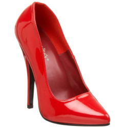 Red Shiny 15 cm DOMINA-420 pointed toe high heel stilettos